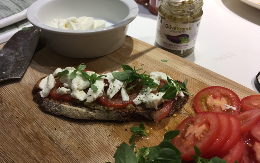 Bruschetta with Aubergine & Basil Paste