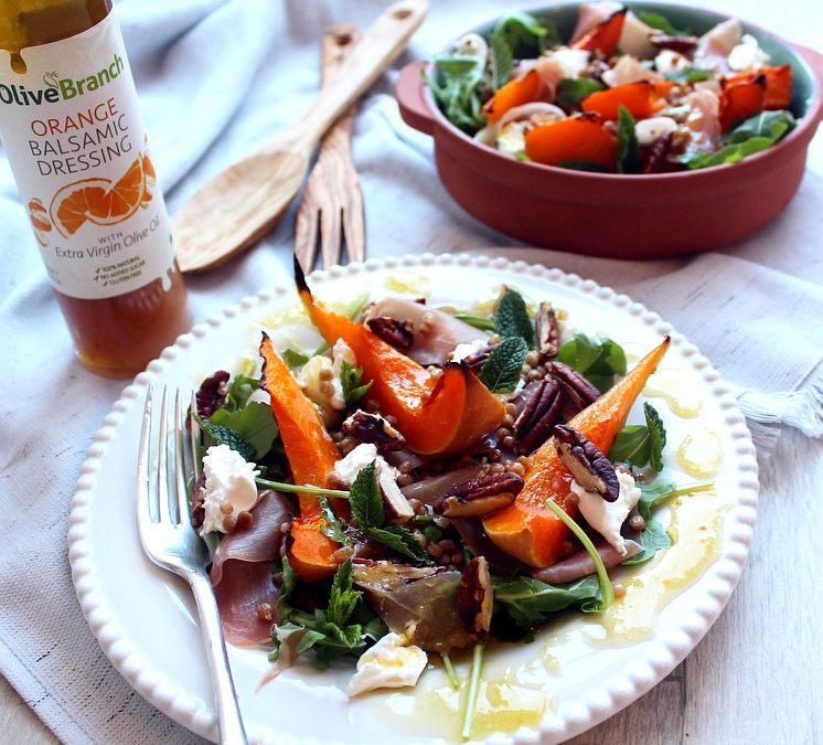 Roasted Squash Salad with Orange Balsamic Dressing